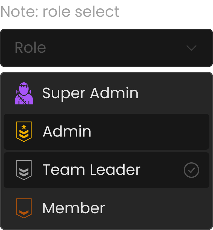 User Role Selection