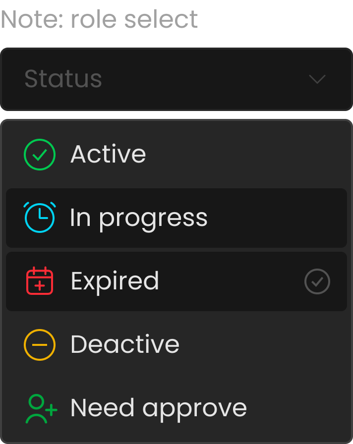 User Status Options