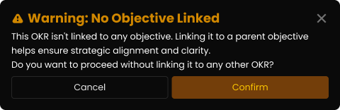 Unlinked Objective Warning
