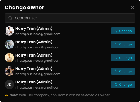 Company-Level Owner Change