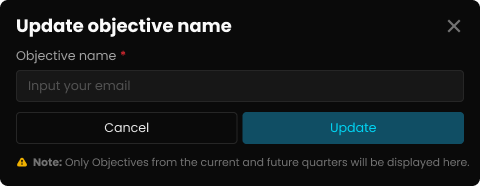Update Objective Name