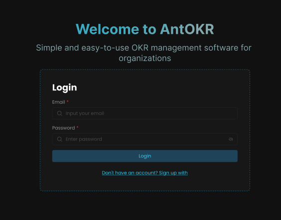 AntOKR Login Form
